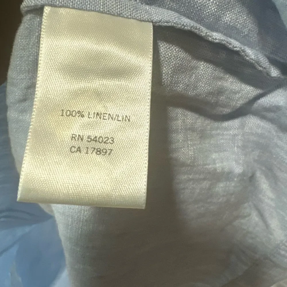 Banana Republic Vintage Light Blue Loose Linen Tunic Shirt